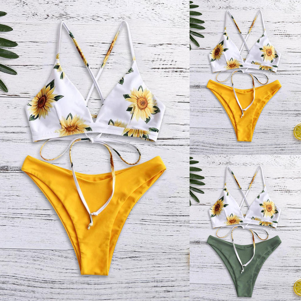 Reversible Daisy Print Swimwear, Stylish & Sexy Design