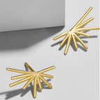 Gold Spike Starburst Earrings