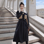 Women's Medium Long Thickened Cotton Leather Coat