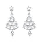 Creative Christmas Star Earrings with Rhinestones