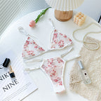 Explosive Style Sexy Three-Point Embroidery Bra Set
