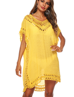 V-Neck Batwing Tunic Beach Cover-Up Dress
