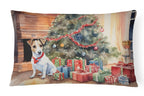 Jack Russell Terrier Cozy Christmas Throw Pillow