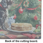 Boykin Spaniel Christmas Cookies Glass Cutting Board