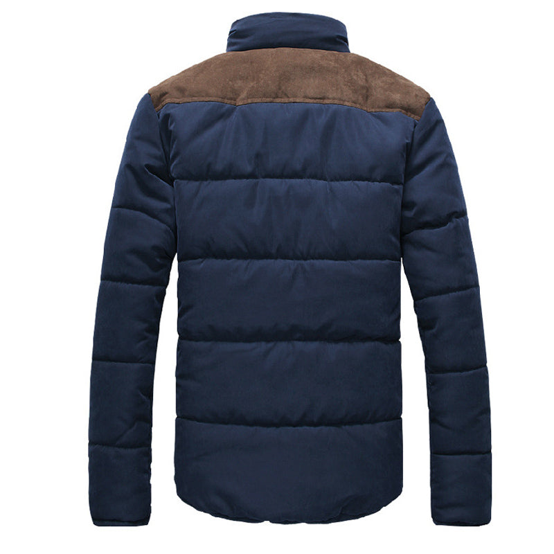 DIMUSI Men's Winter Jacket Padded Stand Collar Parka 4XL