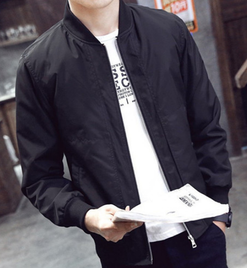 Korean Style Men's Baseball Collar Repair Jacket