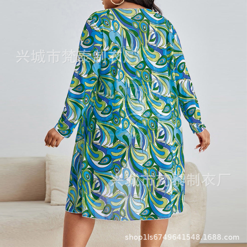 2023 Floral 3-Piece Set, Sexy Long Sleeve Swimsuit