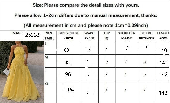 Embroidered Yellow Camisole Maxi Dress