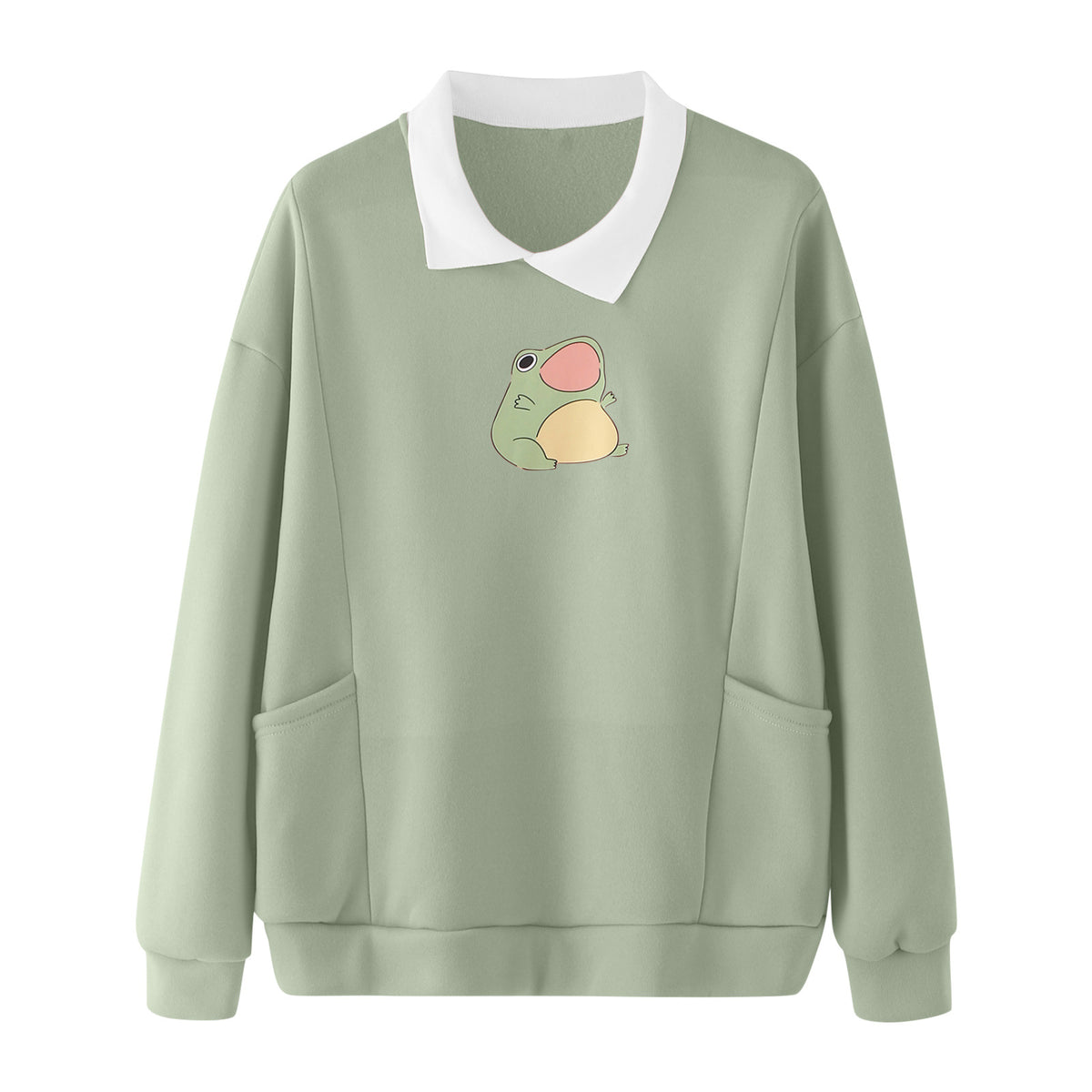 Fashionable Casual Print Pocket Fleece Sweatshirt | Streetwear