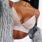Cross-Border Women's Deep V Crop Top Tank Top