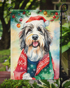 Bearded Collie Christmas Garden Flag