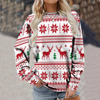 Women's Long Sleeve Printed Fashion Sweater