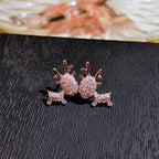 Fashionable Christmas Reindeer Head Earrings (Wholesale)