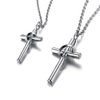 [Duplicate] [Archived] Stainless Steel Couple Cross Pendant Christian Jewelry