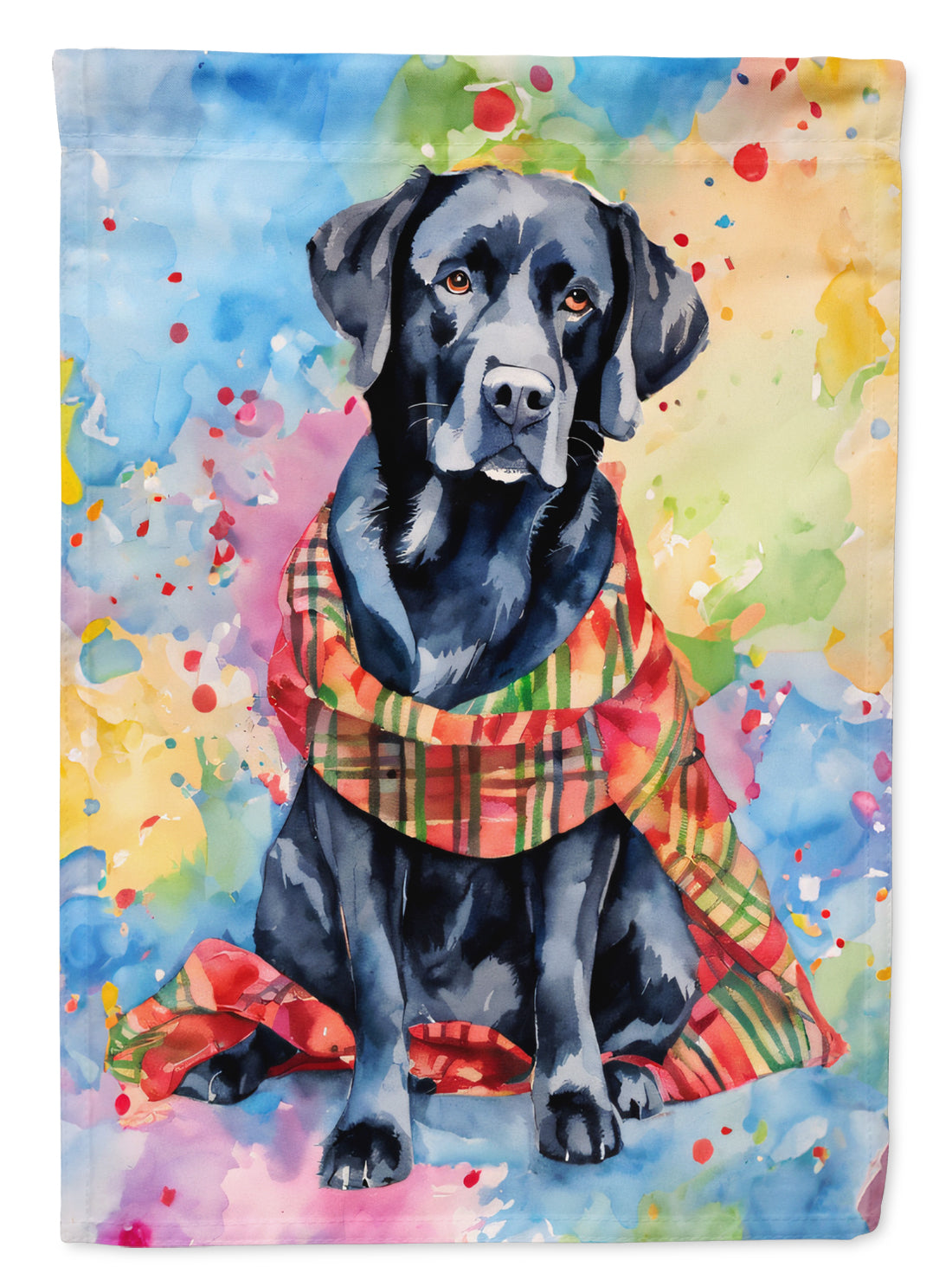 Black Labrador Retriever Christmas Garden Flag
