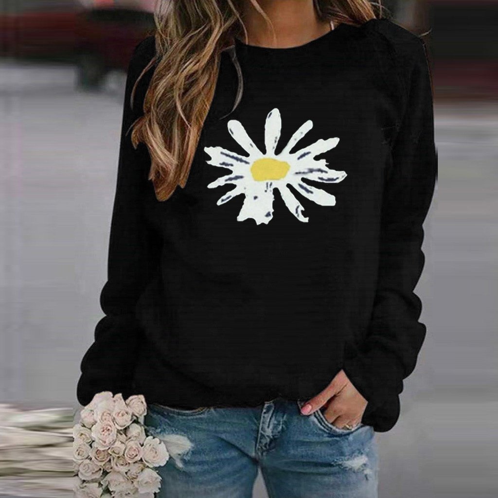 Casual Women's Long Sleeve Printed Sweatshirt | Streetwear