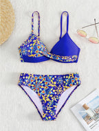 Trendy Cross-Border Bikini with Ethnic Print Design