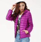 Lightweight Down Jacket Women's Solid Color Stand-up Collar