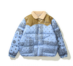 Colorful Quilted Jacket with Cashew Flower Design for Men