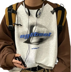 Virtual Shadow Printed Long-Sleeved Sweater