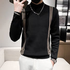 Retro Slim Half-Turtleneck Sweater for Youth