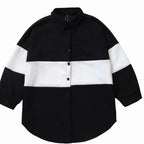 Men's Loose Stitching Woolen Coat Fashion Outerwear