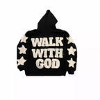 Star Letters Embroidered Hoodie | Streetwear