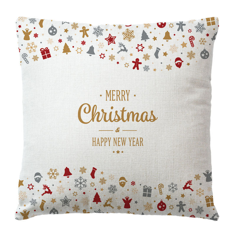 Custom Christmas Peach Velvet Pillow Covers for Sofa