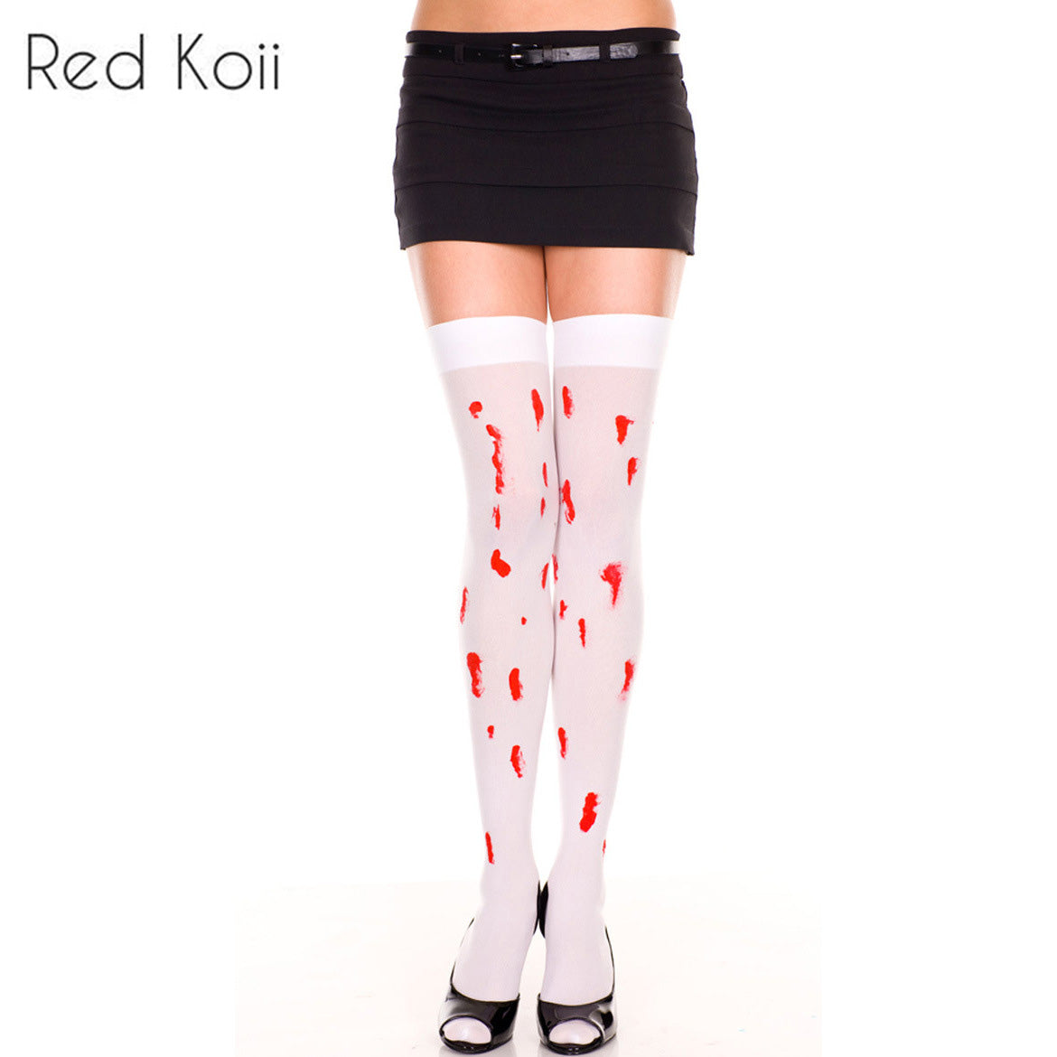 Costume Lingerie with Knee-High Blood Halloween Socks