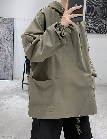 Stylish Oversized Hip Hop Men’s Hoodie in Solid Color | Streetwear