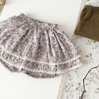 Floral Cotton Twill Shorts for Baby Girls
