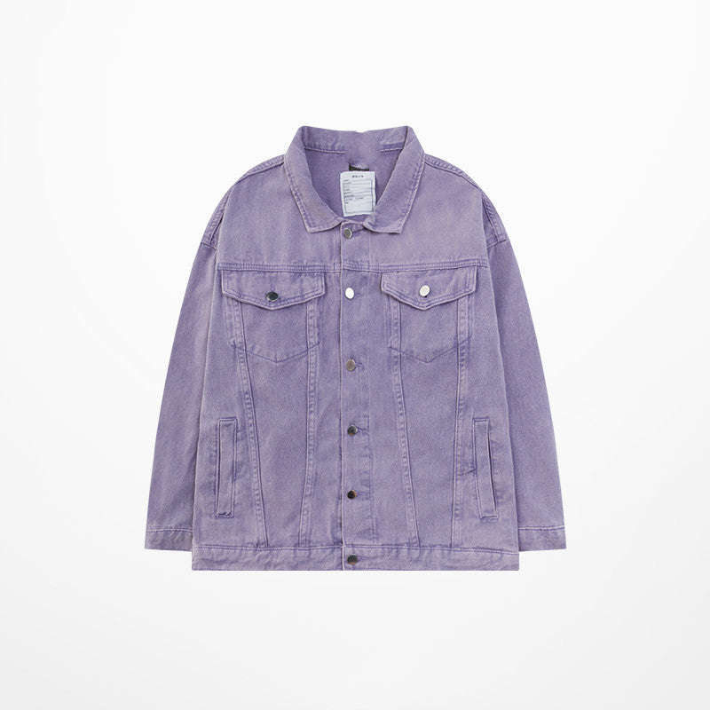 Loose Top Stitching Lapel Jacket