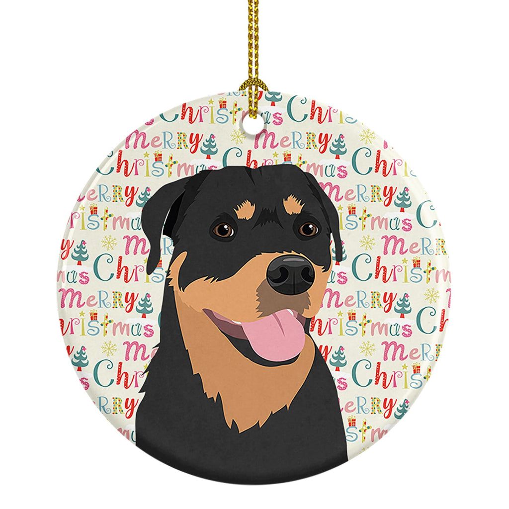 Rottweiler Black and Tan #7 Christmas Ceramic Ornament