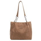 Corduroy Shoulder Tote Bag | Organic Cotton