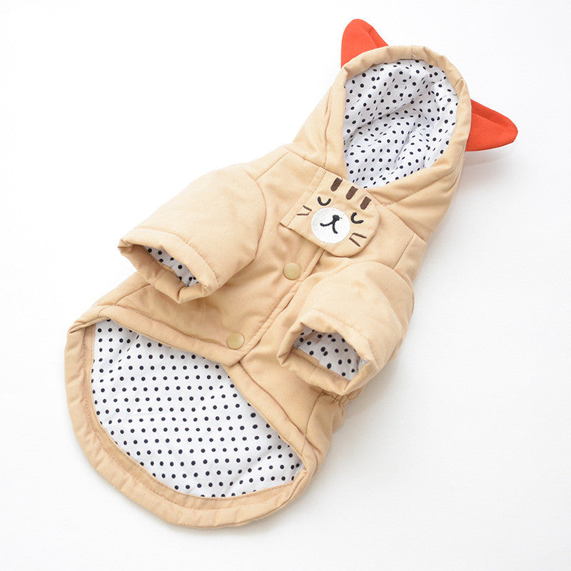 Warm Cotton Hat and Coat for Small to Medium Dogs