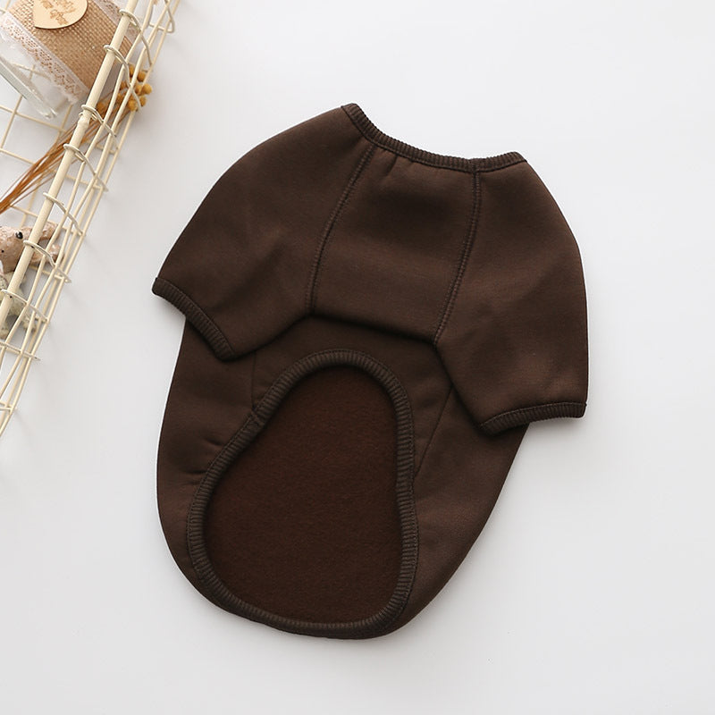 Small Dog Sweater with Velvet Print for Pets