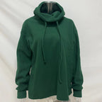 Solid Color Women's Turtleneck Drawstring Sweatshirt | Streetwear