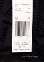 Marc Jacobs Medium Black Quilted Nylon Sling Belt Bag