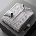 Men's Thick Half-High Collar Cardigan for Autumn/Winter