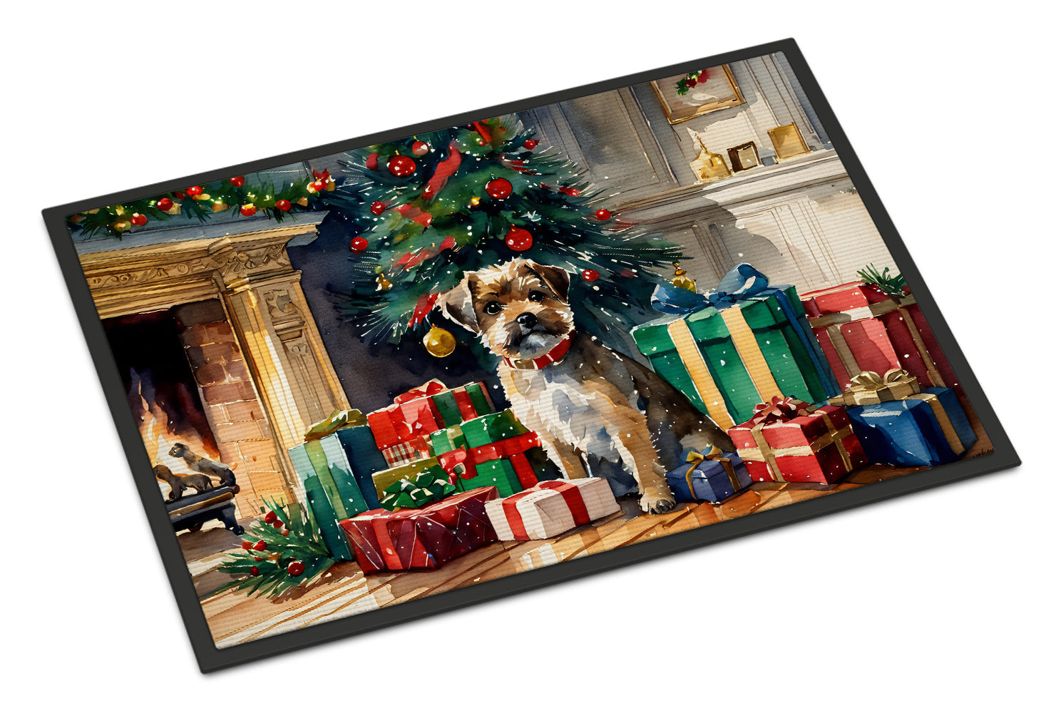 Border Terrier Cozy Christmas Doormat