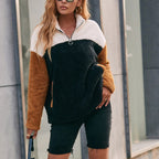 Double-Sided Plush Panel Pocket Sweatshirt