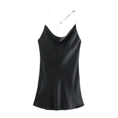 New Women's Backless Satin Camisole Dress