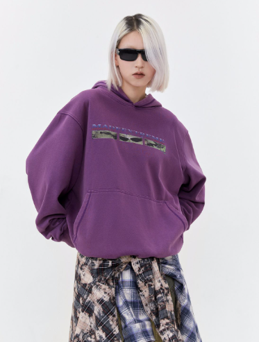 Street Tide Printed Washed Sweater for Men and Women