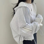Loose Casual Hoodie Coat with Large Pockets and Zipper | Streetwear