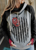 Women's V-neck Long Sleeve Buttoned Sports Hoodie | Streetwear