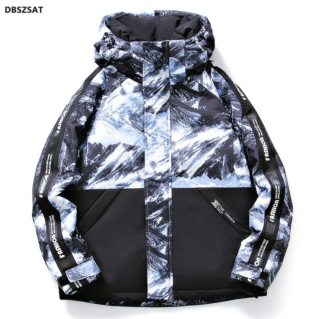 Men's Quilted Plush Thermal Winter Parka Jacket