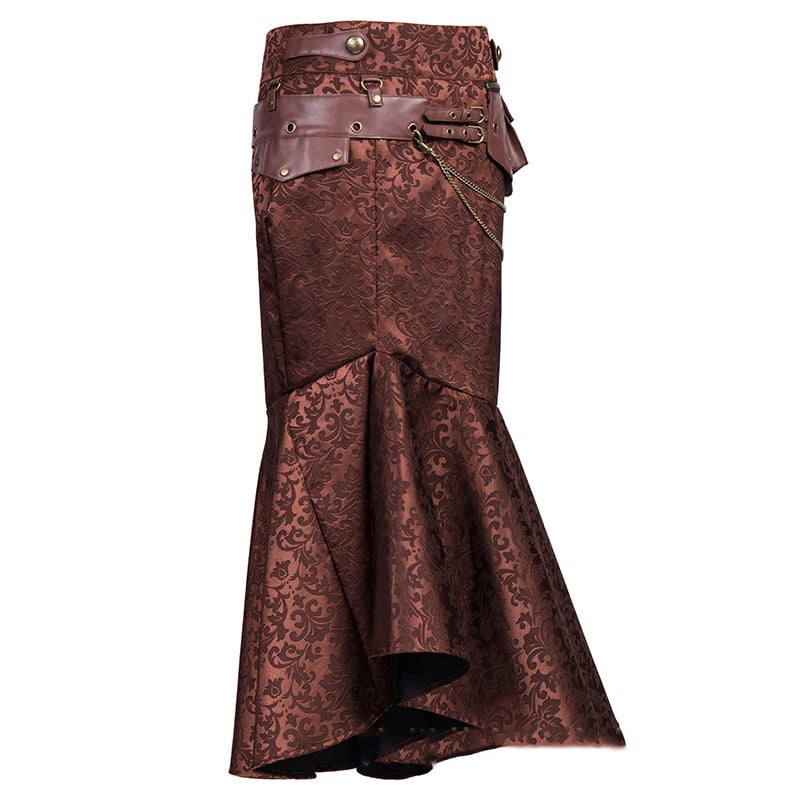 High Waist Corset Fishtail Sheath Skirt (One-Step)