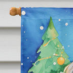 Bearded Collie Christmas House Flag