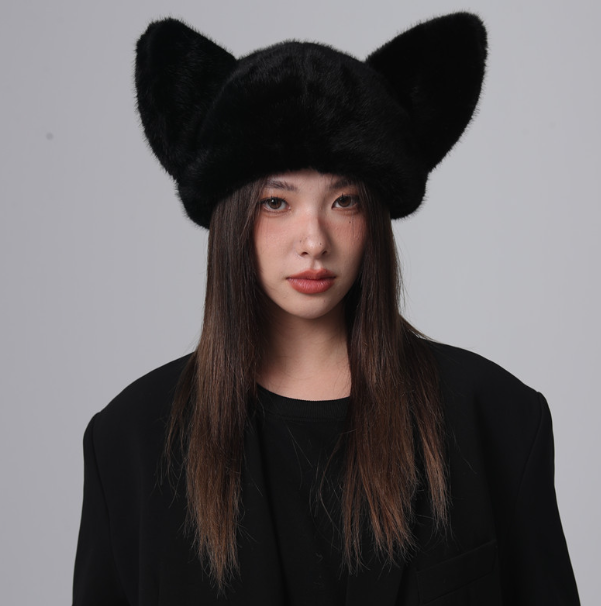 Plush Velvet Padded Knitted Wool Hat for All Styles | Embroidered Cap