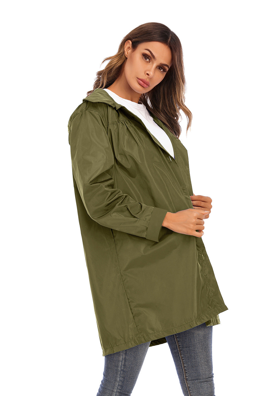 Women's Outdoor Waterproof Hooded Raincoat Jacket